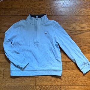Vineyard Vines-Light Blue Half-Zip Sweater